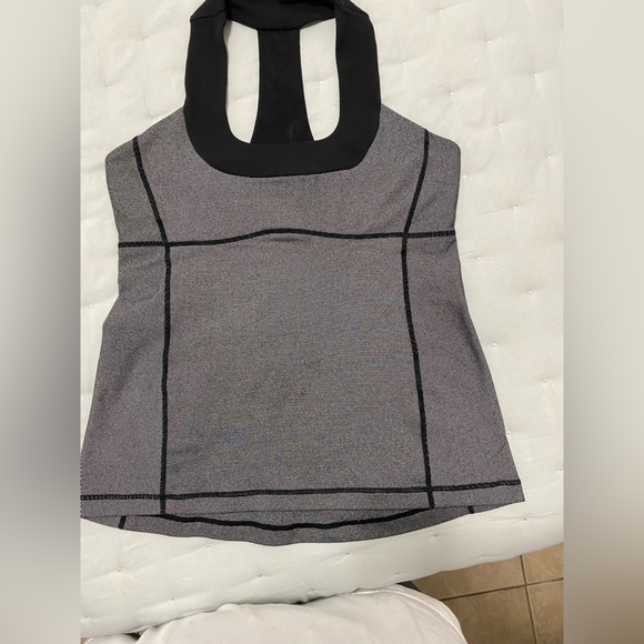 Gray and Black Lululemon athletic tank top - Picture 9 of 9